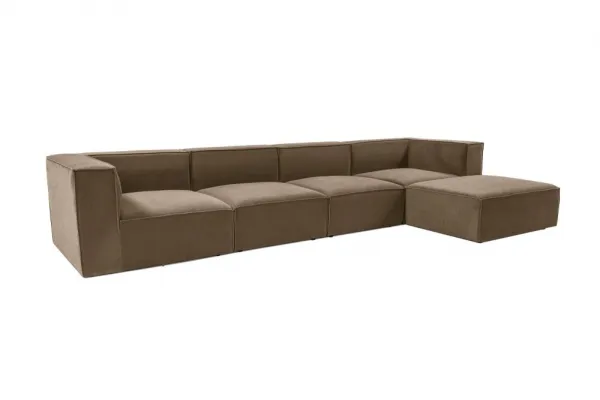 Hanah Home Rohová sedací souprava Sora 430 cm hnědá pravá