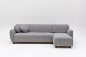 Hanah Home Rohová sedací souprava Eddy 273 cm světle šedá pravá