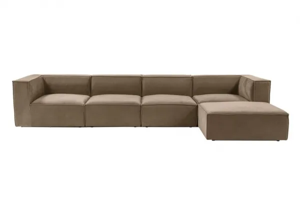 Hanah Home Rohová sedací souprava Sora 430 cm hnědá pravá
