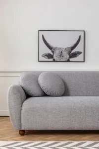 Hanah Home Rohová sedací souprava Eddy 273 cm světle šedá pravá