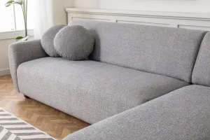 Hanah Home Rohová sedací souprava Eddy 273 cm světle šedá pravá