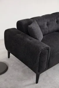 Trojmiestna rozkladacia pohovka Athena 3 Seater - Black