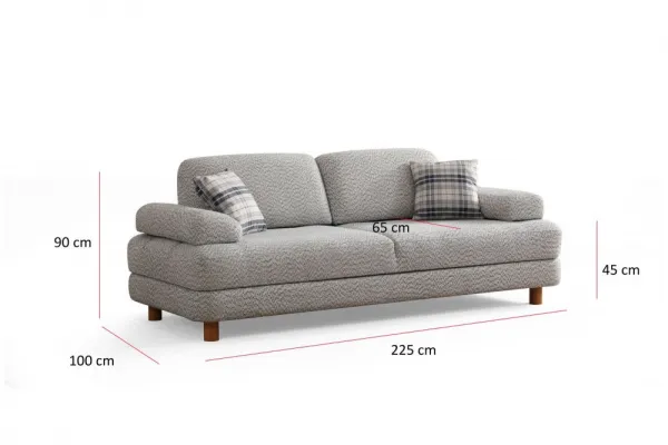 Trojmiestna rozkladacia pohovka Nice 3 Seater - Cream, Blue