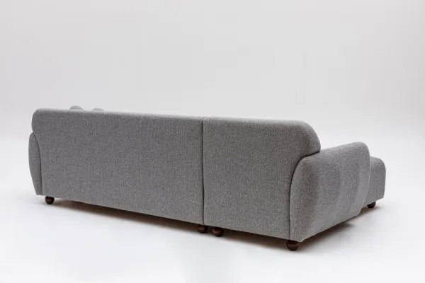 Hanah Home Rohová sedací souprava Eddy 273 cm světle šedá levá
