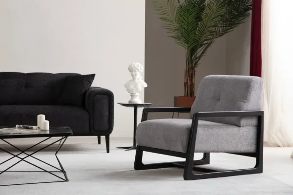 Trojmiestna rozkladacia pohovka Athena 3 Seater - Black