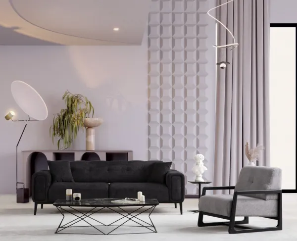Kreslo ušiak Athena Bergere - Light Grey