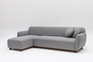 Hanah Home Rohová sedací souprava Eddy 273 cm světle šedá levá