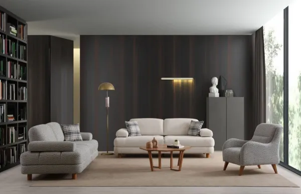Kreslo ušiak Nice Bergere - Cream, Blue
