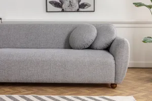 Hanah Home Rohová sedací souprava Eddy 273 cm světle šedá levá