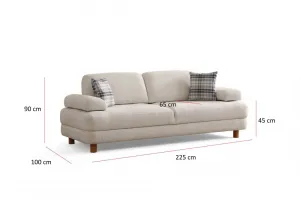 Trojmiestna rozkladacia pohovka Nice 3 Seater - Cream