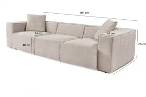 Trojmiestna pohovka Lora 3 Seater - Mocha