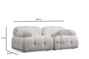 Rohová sedacia súprava / Rohová pohovka Petite 2 - White