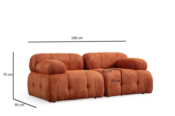 Rohová sedacia súprava / Rohová pohovka Petite 2 - Orange