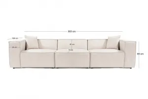 Trojmiestna pohovka Lora 3 Seater - Light Brown