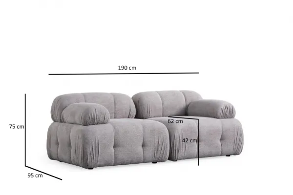 Rohová sedacia súprava / Rohová pohovka Petite 2 - Light Grey