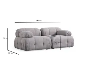 Rohová sedacia súprava / Rohová pohovka Petite 2 - Light Grey