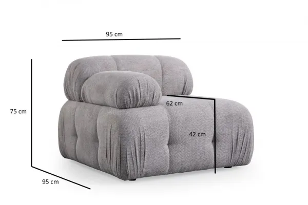 Rohová sedacia súprava / Rohová pohovka Petite 2 - Light Grey
