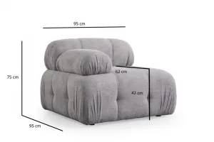 Rohová sedacia súprava / Rohová pohovka Petite 2 - Light Grey
