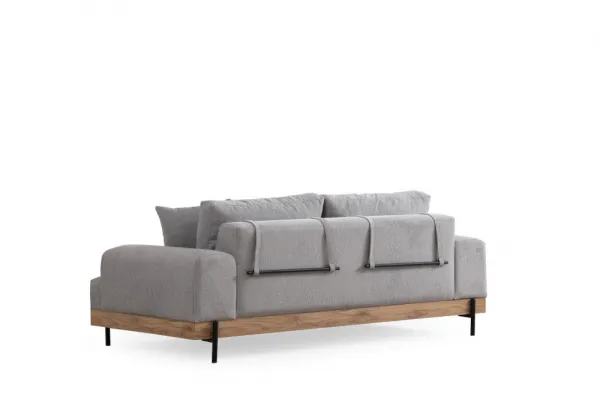 Trojmiestna pohovka Eti Oak 3 Seater -Grey