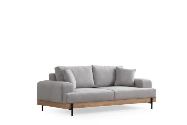 Trojmiestna pohovka Eti Oak 3 Seater -Grey