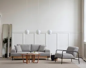 Trojmiestna pohovka Eti Oak 3 Seater -Grey