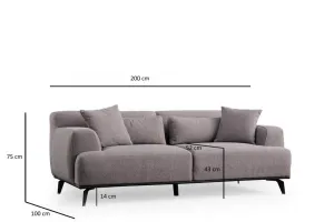 Dvojmiestna pohovka Jaguar 2 - Brown, Grey