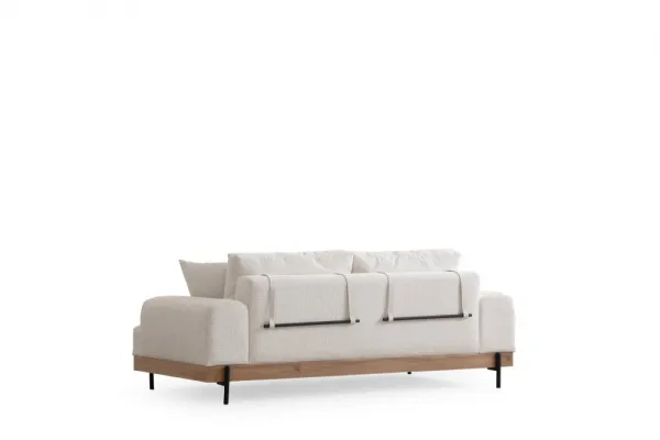 Trojmiestna pohovka Eti Oak 3 Seater - White