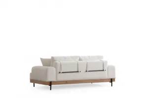 Trojmiestna pohovka Eti Oak 3 Seater - White