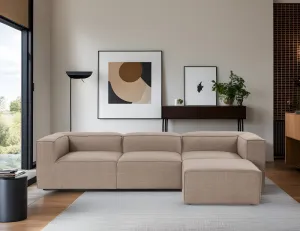 Hanah Home Rohová sedací souprava Fora 296 cm hnědá pravá