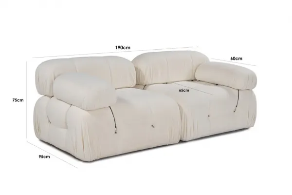 Dvojmiestna pohovka Bubble 2 Seater (L1-1R) - Cream