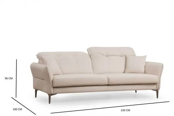 Trojmiestna pohovka Costor White - 3