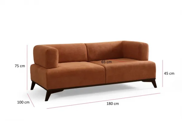 Dvojmiestna pohovka Hera - Orange, Black