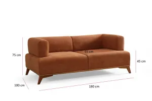 Dvojmiestna pohovka Hera - Orange