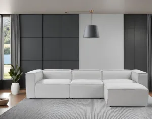 Hanah Home Rohová sedací souprava Fora 296 cm šedá pravá