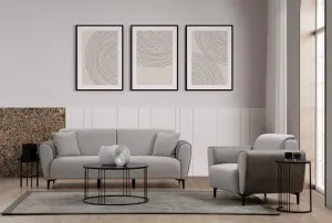 Hanah Home Křeslo Aren ekokůže šedé