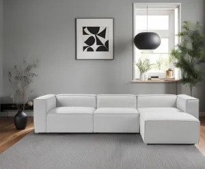 Hanah Home Rohová sedací souprava Fora 296 cm šedá pravá