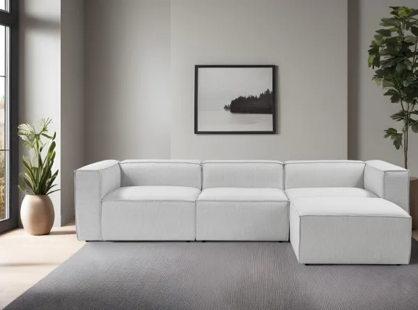 Hanah Home Rohová sedací souprava Fora 296 cm šedá pravá