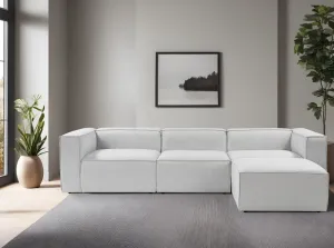 Hanah Home Rohová sedací souprava Fora 296 cm šedá pravá