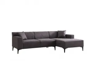 Rohová sedacia súprava / Rohová pohovka New Petra R Corner - Anthracite