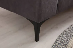 Rohová sedacia súprava / Rohová pohovka New Petra R Corner - Anthracite