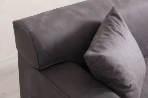 Rohová sedacia súprava / Rohová pohovka New Petra R Corner - Anthracite