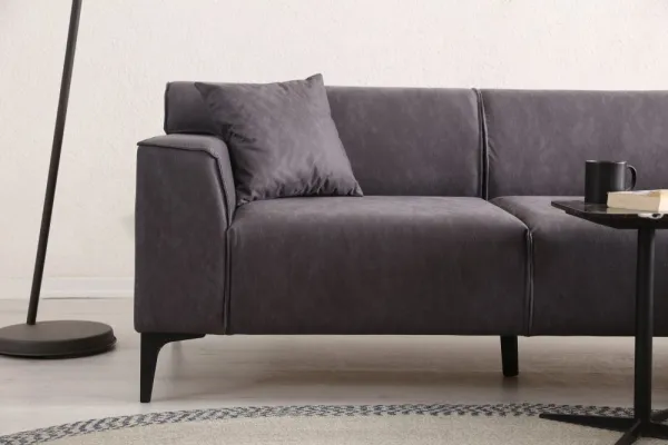 Rohová sedacia súprava / Rohová pohovka New Petra R Corner - Anthracite