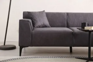 Rohová sedacia súprava / Rohová pohovka New Petra R Corner - Anthracite