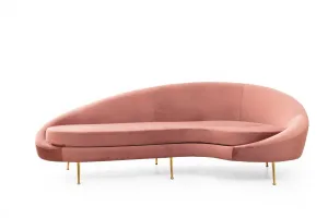 Trojmiestna pohovka Eses Right - Pink