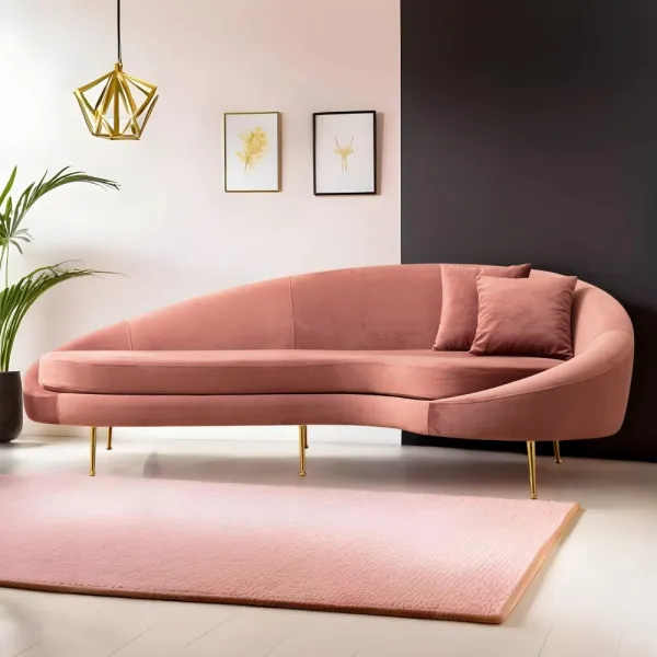 Trojmiestna pohovka Eses Right - Pink
