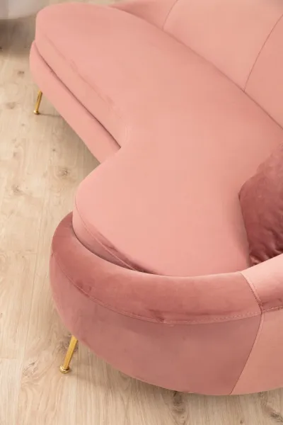 Trojmiestna pohovka Eses Right - Pink