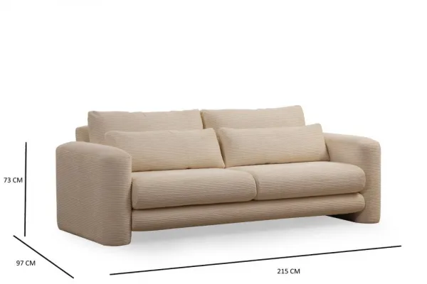 Trojmiestna pohovka Lily Beige - 3