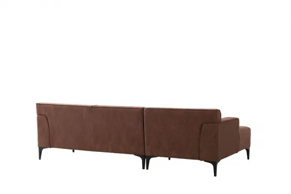 Rohová sedacia súprava / Rohová pohovka New Petra L Corner - Cognac