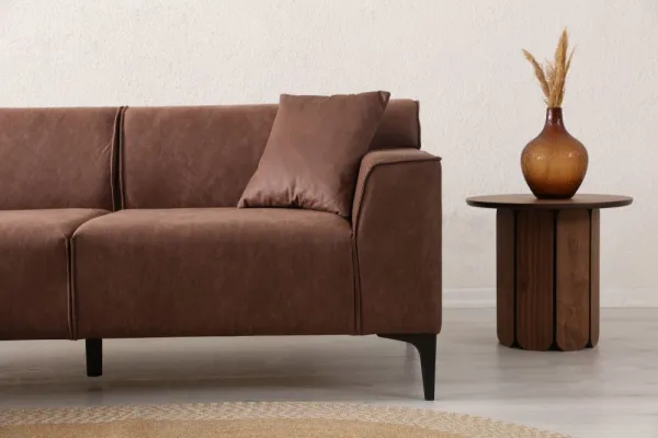 Rohová sedacia súprava / Rohová pohovka New Petra L Corner - Cognac