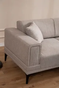 Hanah Home Rohová sedací souprava Horizon 250 cm světle hnědá pravá